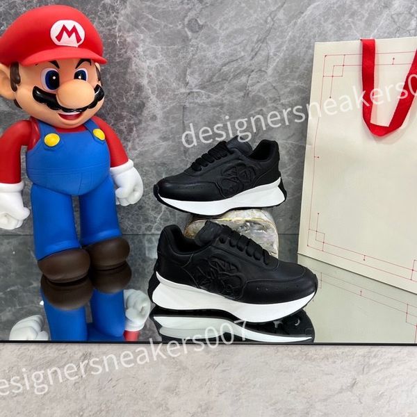 

2023 new luxury out of office sneaker designer casual shoe men women lace-up high street leather breathable platform trainers sneakers xsd22, Black