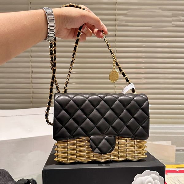 

designer bag womens handbags new fashion leather metal shoulder bags ladies luxury designers crossbody bags 20cm full gift box flap chains p