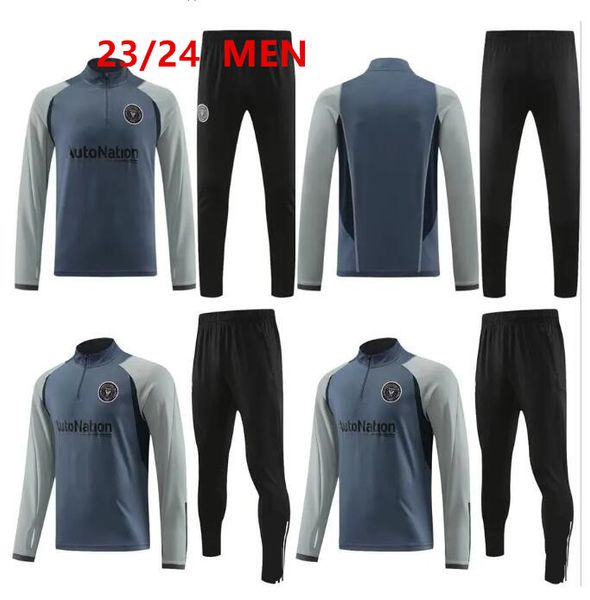 

23 24 international miami men tracksuit soccer sets survetement 2023 2024 maillot foot football jackets training suit jogging, Black;yellow