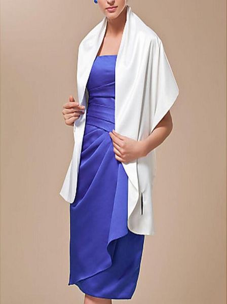 

custom made wedding shawls silk satin scarves shawls wedding wraps evening bolero shrug5179450, White