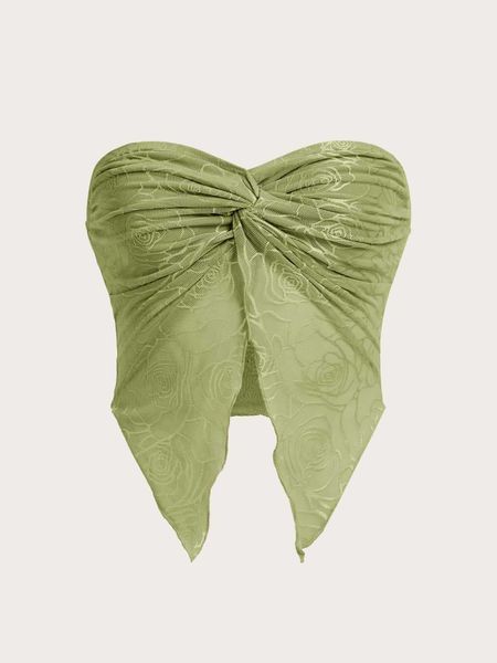 

women's clothing icon twist front asymmetrical tube top, White