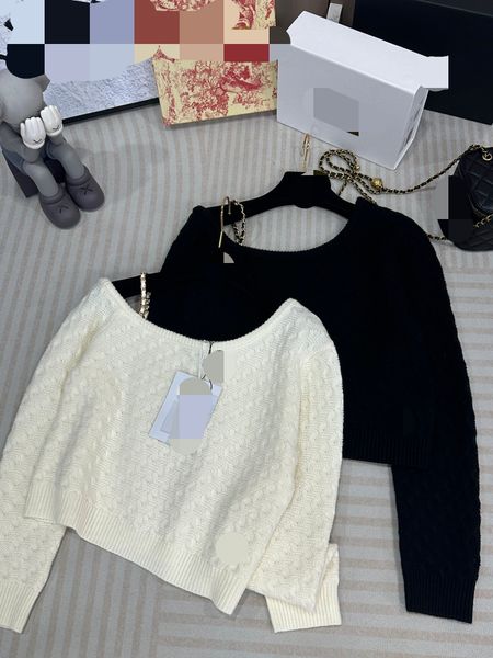 

725 2023 autumn runway summer pullover brand same style sweater long sleeve crew neck fashion clothes womens qian6, White;black