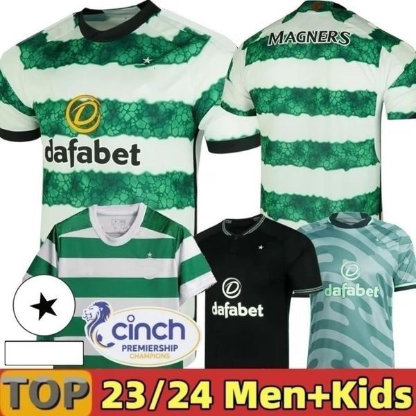 

22 23 24 celtic soccer jerseys home away kyogo edouard 2023 elyounoussi turnbull ajeti christie jota griffiths forrest men kids kit uniforms, Black;yellow