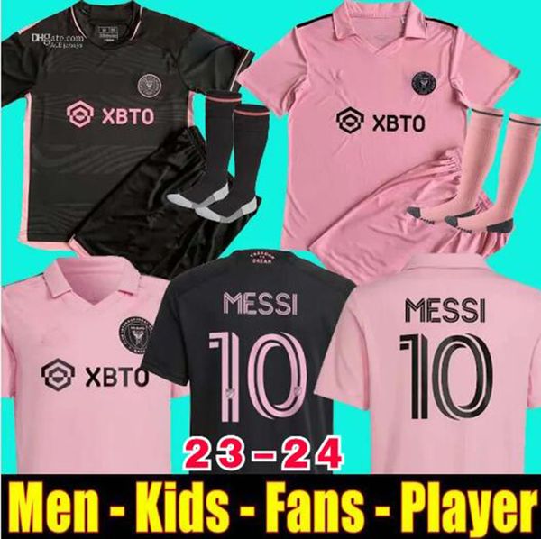 

messis 2023 2024 inter miami cf soccer jerseys inter matuidi higuain jean fray campana yedlin beckham mls 23 24 football men and kids player, Black;yellow