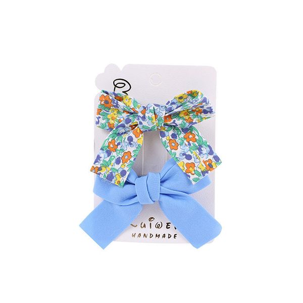 

fashion blogger designer jewelry children's fluorescent fabric art with floral bow hair clips accessories headwear clips barrettes whol, Golden;silver