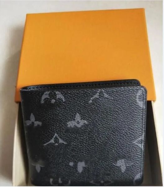 

designer luxury short wallets brand leather men cool wallet for women men coin purse clutch bags with box model60223, Red;black