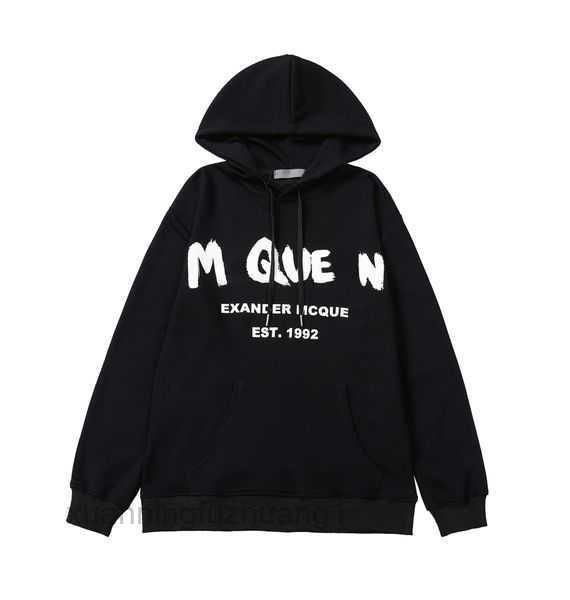 

fashion sweatshirts streetwear mcqueen hoodies lovers clothing hig bip3, Black