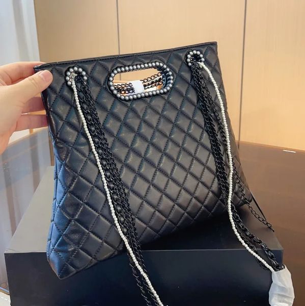 

designer handbag totes luxury handbag fashion shoulder bag women's letter purse leather casual hobo pearl bag