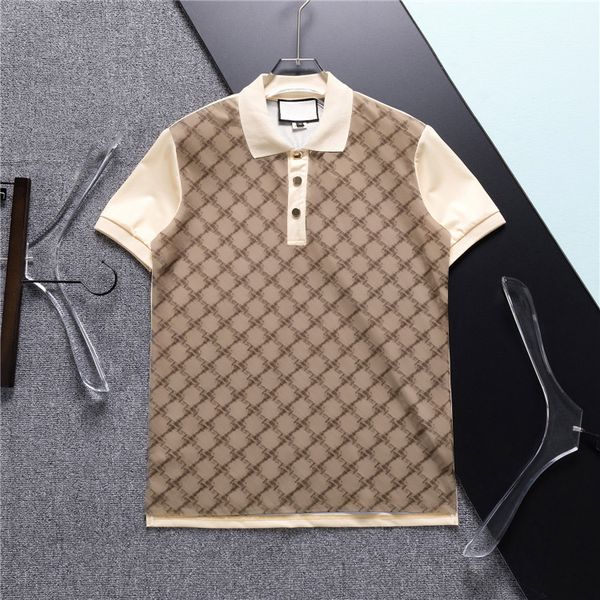 

designer mens stylist polo shirts men clothes polos print short sleeve fashion casual mensummer t shirt, White;black