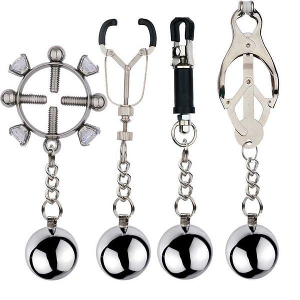 

sm breast metal toy for male and female couples student supplies gravity ball weight bearing pendant yin clip 80% off store online sale