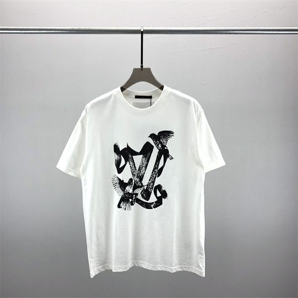 

2men's t-shirt and women's high-end brand men's t-shirts short sleep summer outdoor fashion casual t-shirt printed with pure, White;black