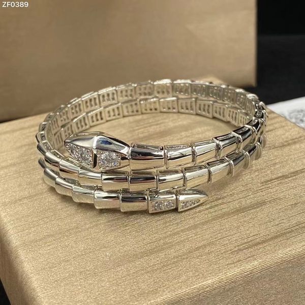 

snake charm bracelet gold bangle luxury jewelry designer for woman rise gold silver open adjustable diamond cuff bracelets fashion jewelrys, Black