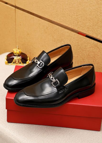 

2023 mens fashion genuine leather slip on business dress shoes men outdoor footwear flats brand designer wedding oxfords size 38-45, Black