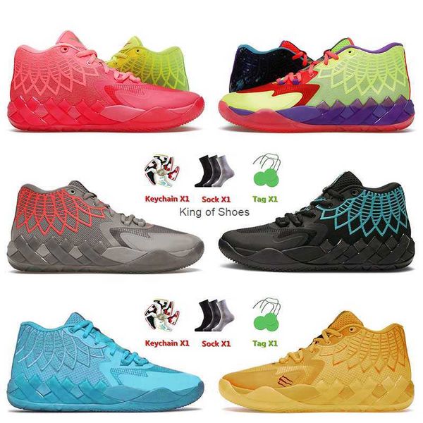 

2023 ogfashion mens women basketball shoes lamelo ball mb.01 beige rick and morty university gold blue black blast trainers sports sneakers