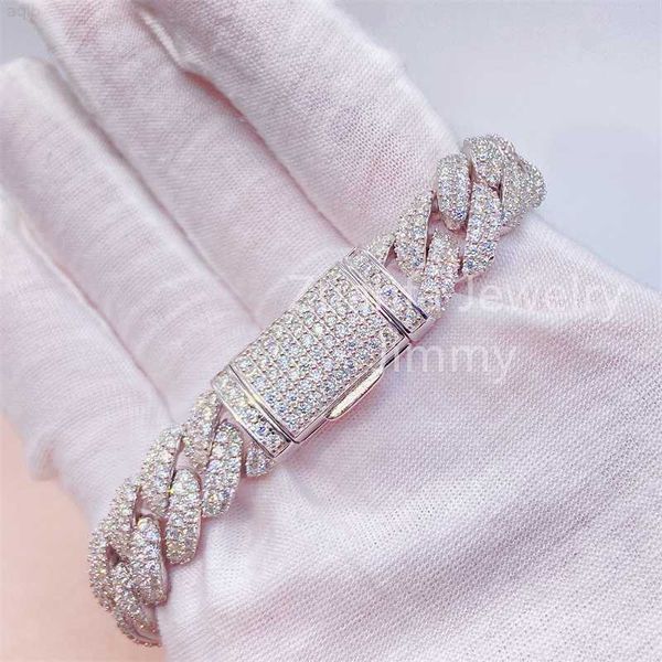 

moissanite jewelry 13mm moissanite cuban bracelet vvs moissanite link cuban bracelet 925 sterling silver luxury gift box trendy