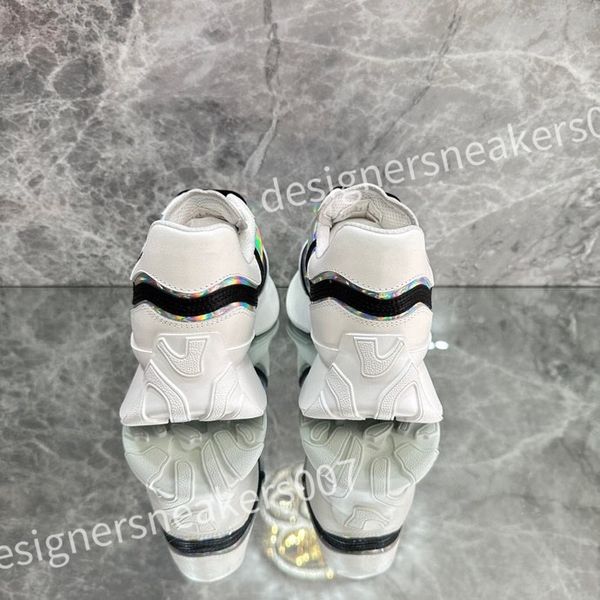 

2023 new luxury designer women mens casual shoes fashion genuine leather mixed color woman trainers sneakers flats loafers female footwear x, Black