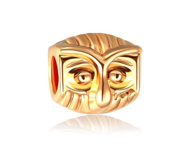 

gold color beads creative diy bracelet beads accessories 14k gold colors owl charm beads for chain3410589, Bronze;silver