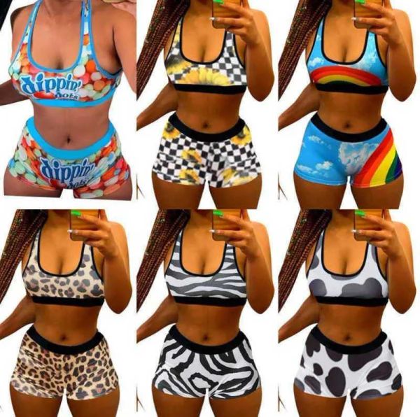 

designer vest yoga suit womens tracksuits bikini swimsuits 2 piece pants set vest summer fashion shorts suit swimsuit slim breathable fitnes