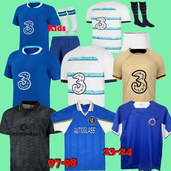 

2023 2024 nkunku jackson cfc soccer jerseys 22 23 24 enzo fernandez mudryk joao felix sterling cucurella 97 98 retro chukwuemeka football sh, Black