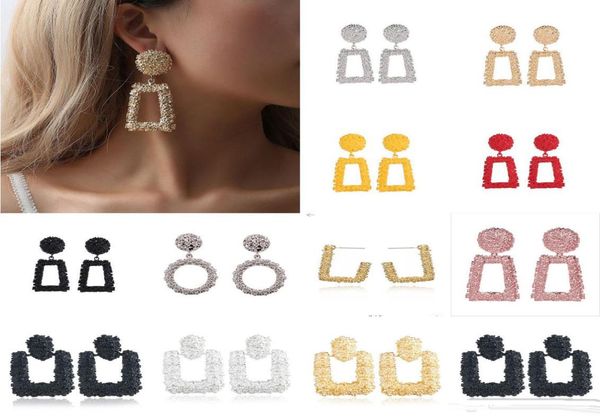 

big vintage earrings for women color golden geometric statement earrings metal earing hanging trend jewelry4454524, Golden;silver