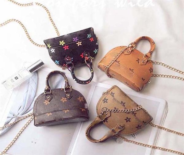 

girls gifts toddler purse kid mini messenger bag children pu leather shell one shoulder bag248g5153408, White