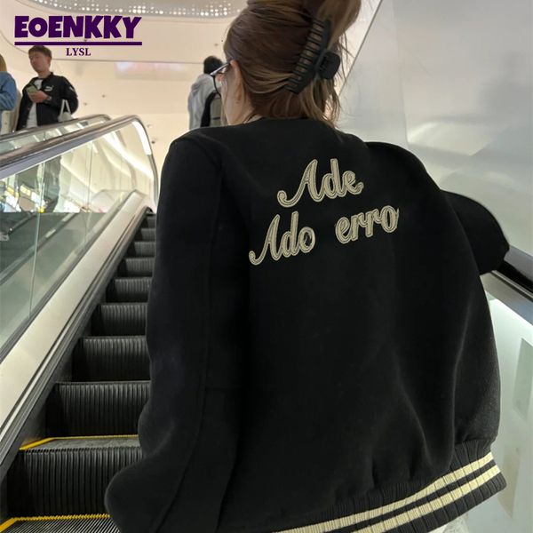 

men's jackets men women baseball jackets letter embroidery flocking brand casual coat baseball jackets original label 230721, Black;brown