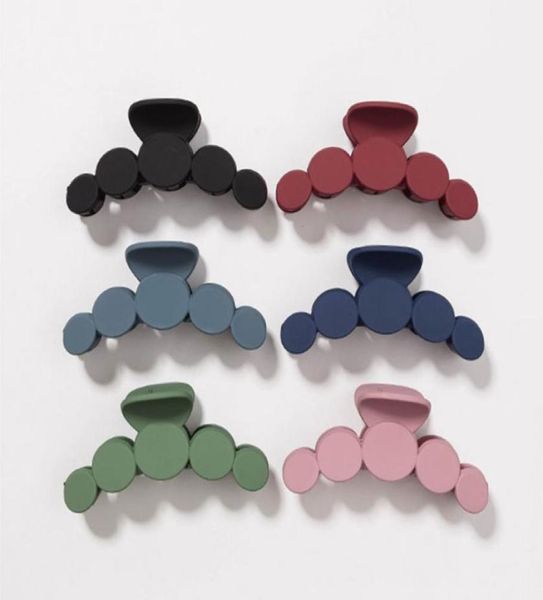 

korea style round side clip hair claws hair accessories dots hairpins acrylic hair clip candy color large size ponytail clip8187412, Golden;silver