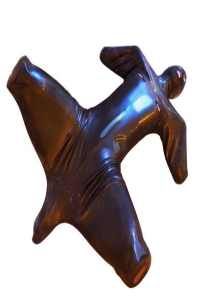 

men full body cover bodysuit faux leather jumpsuit gay costume lingerie latex ds stage erotic tight gay wear98537345123260, Black;brown