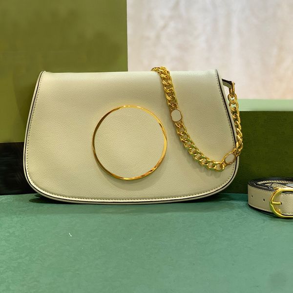 

printed saddle bag designer bag retro shoulder bag luxury brand messenger bag zipper new women's bag premium underarm bag large metal l