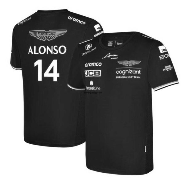 

men's t-shirts f1 aston martin racing team t-shirts mens fernando alonso 14 stroll 18 kids tee shirt formula one jersey summer clothes, White;black