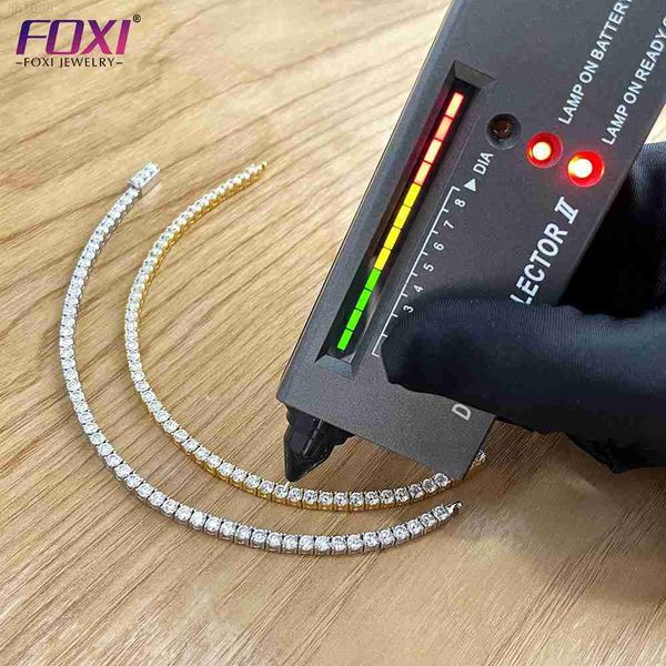 

3mm iced out tennis chain fine jewelry 925 sterling silver moissanite bracelet