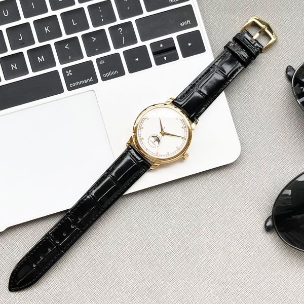 

successful men's watch 2824 automatic mechanical movement watch 40mm all stainless steel business strap adjustable luxury self-winding, Slivery;brown