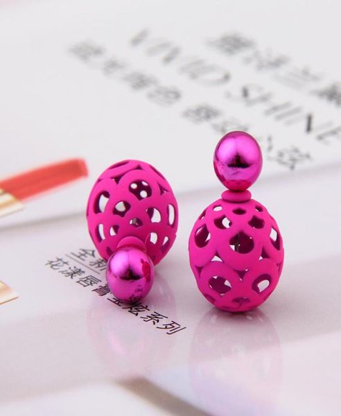 

earrings for women new design elegant fashion jewelry 1 color double side pierced crystal earings brincstatement channel earrings5809278, Golden;silver