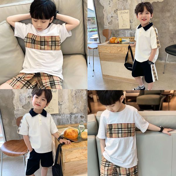 

baby sets kids sets kid designer shirt shorts suit summer boys set t-shirt shorts 2pcs/set sport, White