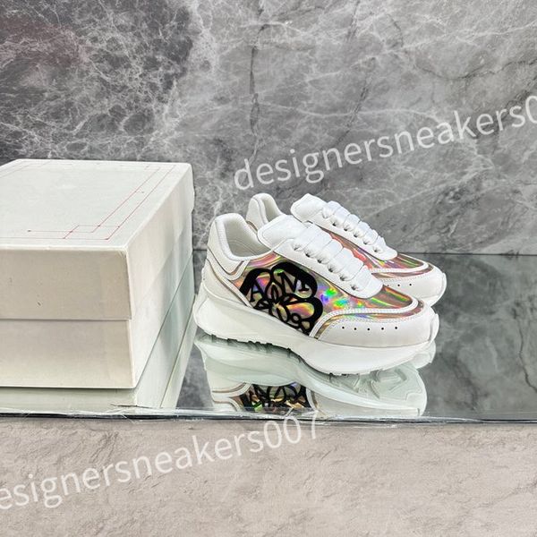 

luxury designer women mens casual shoes fashion genuine leather mixed color woman trainers sneakers flats loafers female footwear xsd230403, Black