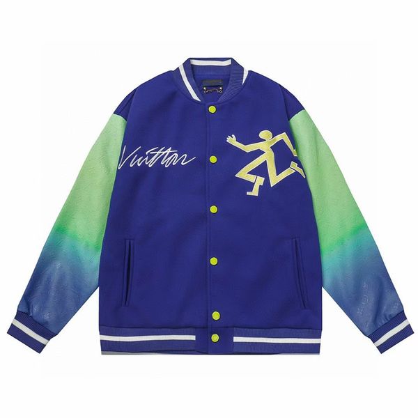 

23ss mens jackets mens varsity leather baseball jacket men women vintage embroidery letter patchwork college coats hip hop bomber coat m-2xl, Black;brown