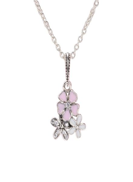 

daisy sakura necklace pendant for 925 sterling silver glamour fashion pendant lady elegant trinket with box7862933, Bronze;silver