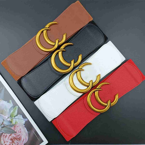 

belts for women designer elastic belt fashion designers luxury gold buckle waist chain dress accessories lady waistband girdle width 7cm who, Black;brown