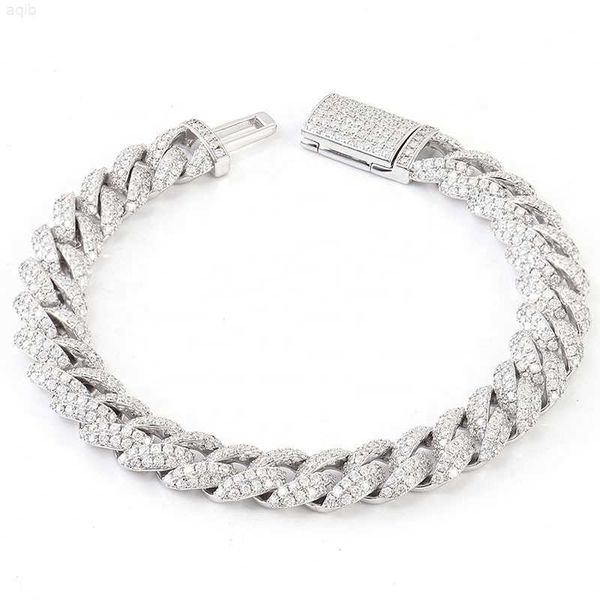 

moissanite jewelry men cuban link chain 925 sterling silver cuban bracelet