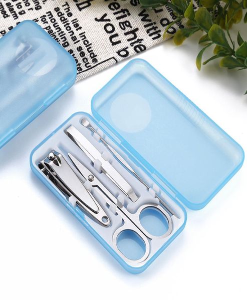 

factory nail care tools manicure sets nail clippers nail scissors tweezer manicure pedicure set travel grooming kit 4pcsset6969454