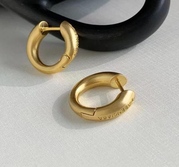 

earrings 925 silver dangle chandelier simple french american frosted gold letter female metal circle light luxury sense women0395392916