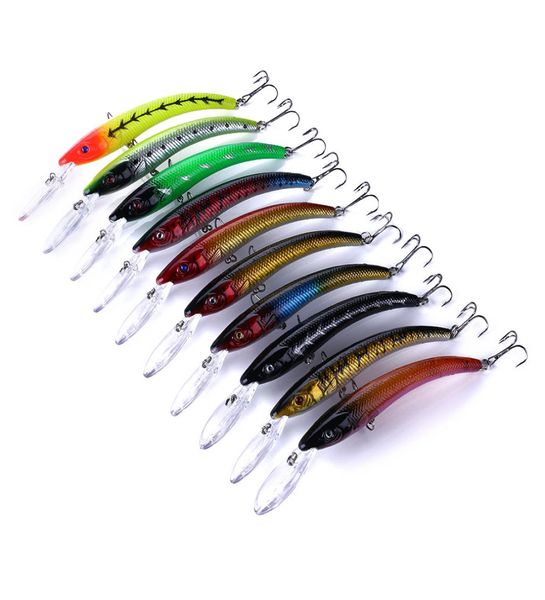 

155mm crankbaits bass hooks minnow fishing lures tackle two hooks 155cm 163g 2 hooks hard baits4571304
