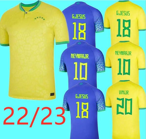 

2022 brazils vini jr. soccer jersey brasil casemiro 22 23 national team g.jesus p.coutinho home away men kids kit .paqueta t.silva pele mar, Black;yellow