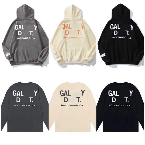 

designer galleries hoodies depts hoody luxury hoodies pullover sweatshirts loose long sleeve hooded jumper mens womens fashion streetwear lo, Black
