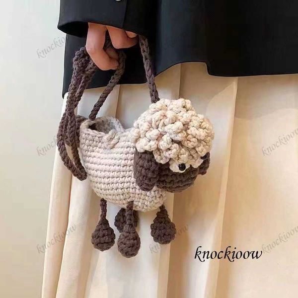 

lamb knit crossbody bag handmade weaving shoulder bag pure handmade weaving cute animal lamb bag crossbody bag shoulder bag mini bag wallet