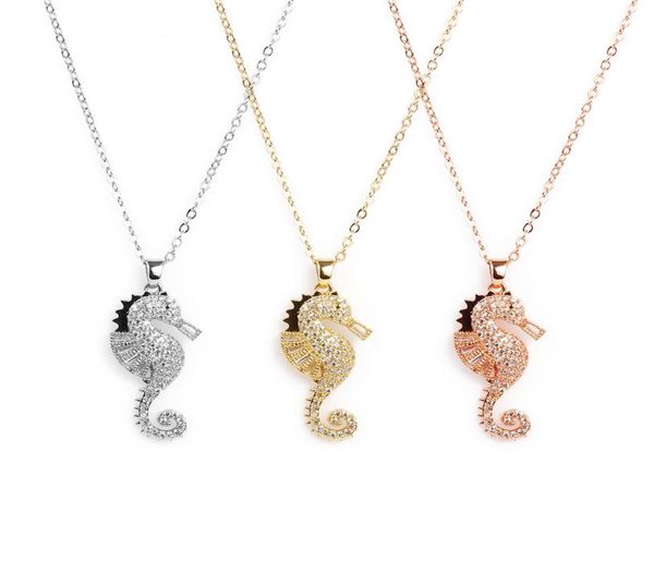 

1pcs necklace seahorse 3 colors marine animal pendants clavicle chain summer elegant not fade fashion pendant party date birthday 9580645, Silver