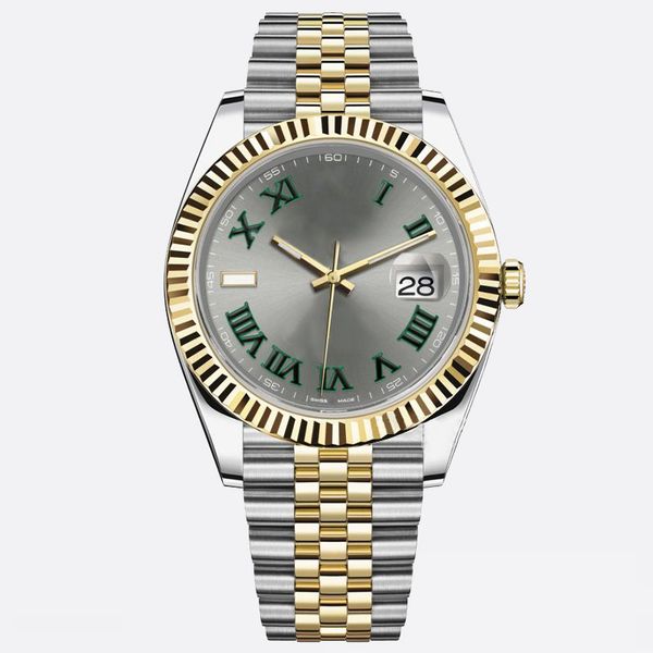 

mens mechanical watches 36/41mm automatic full stainless steel luminous waterproof 28/31mm quartz women watch couples style classic wristwat, Slivery;brown