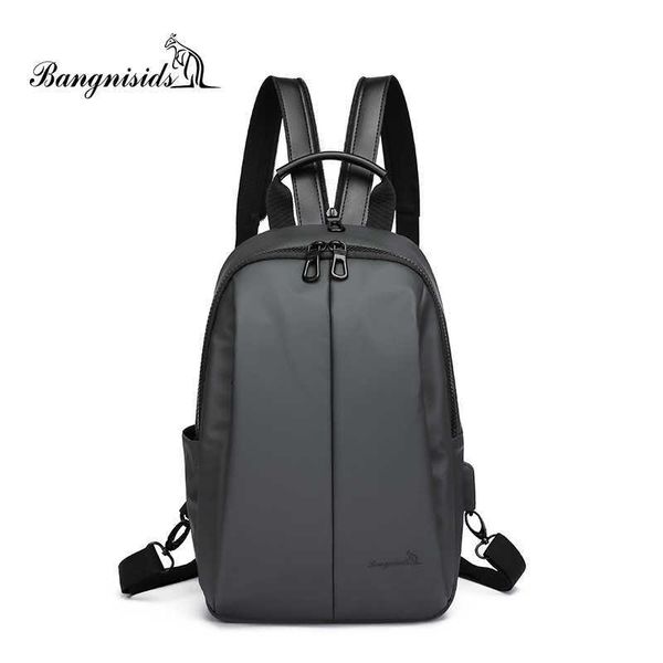 

new men's bag crossbody bag men's chest bag fashion backpack waterproof leather film small bag men's chest bag