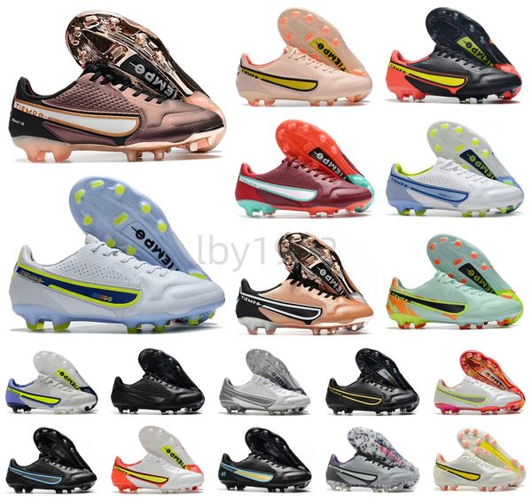 

men's outdoor sports football shoe tiempo legend ix 9 elite fg football 2 9th 9s low ankle boots genuine leather anti slip shoes us6.5-