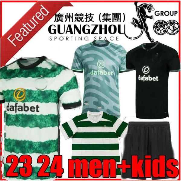 

2023 2024 soccer jerseys home away third 4th kyogo jota ajeti 23 24 mens kids mcgregor turnbull abada football shirts fans player version ce, Black;yellow